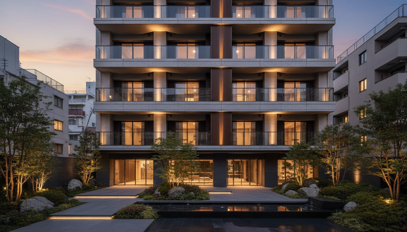 南麻布の高級分譲マンション外観