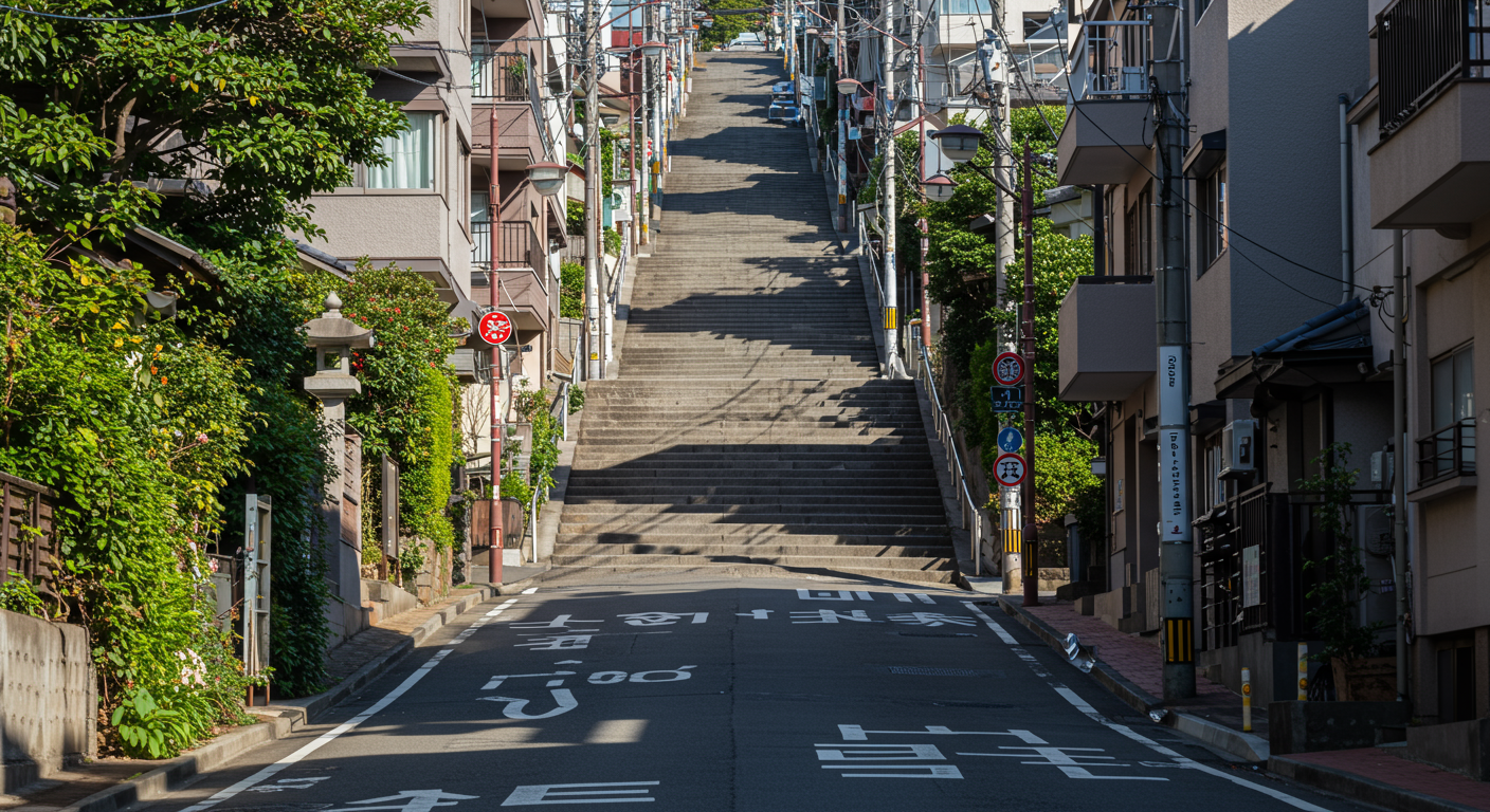 港区の坂道と街並み