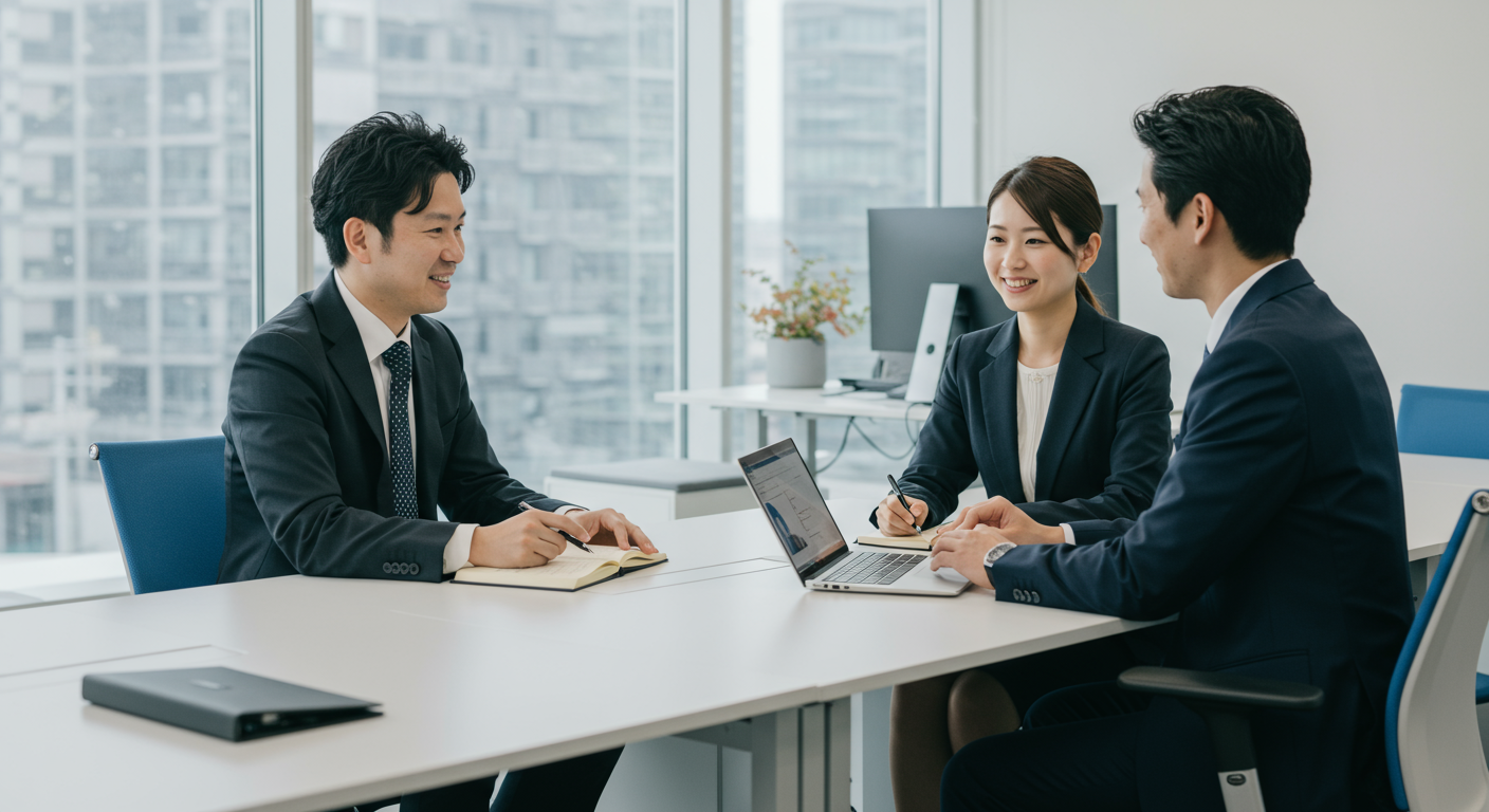 SES企業の面談サポート風景