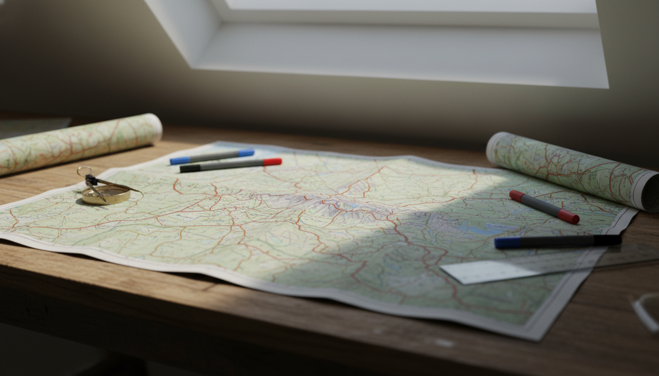 特殊車両の通行経路を確認する地図