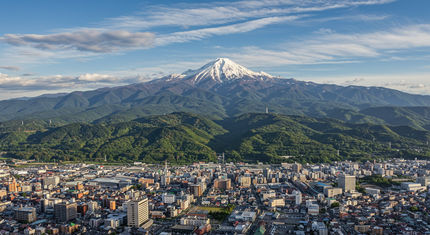 富山県の美しい自然環境と仕事の両立を表現した画像