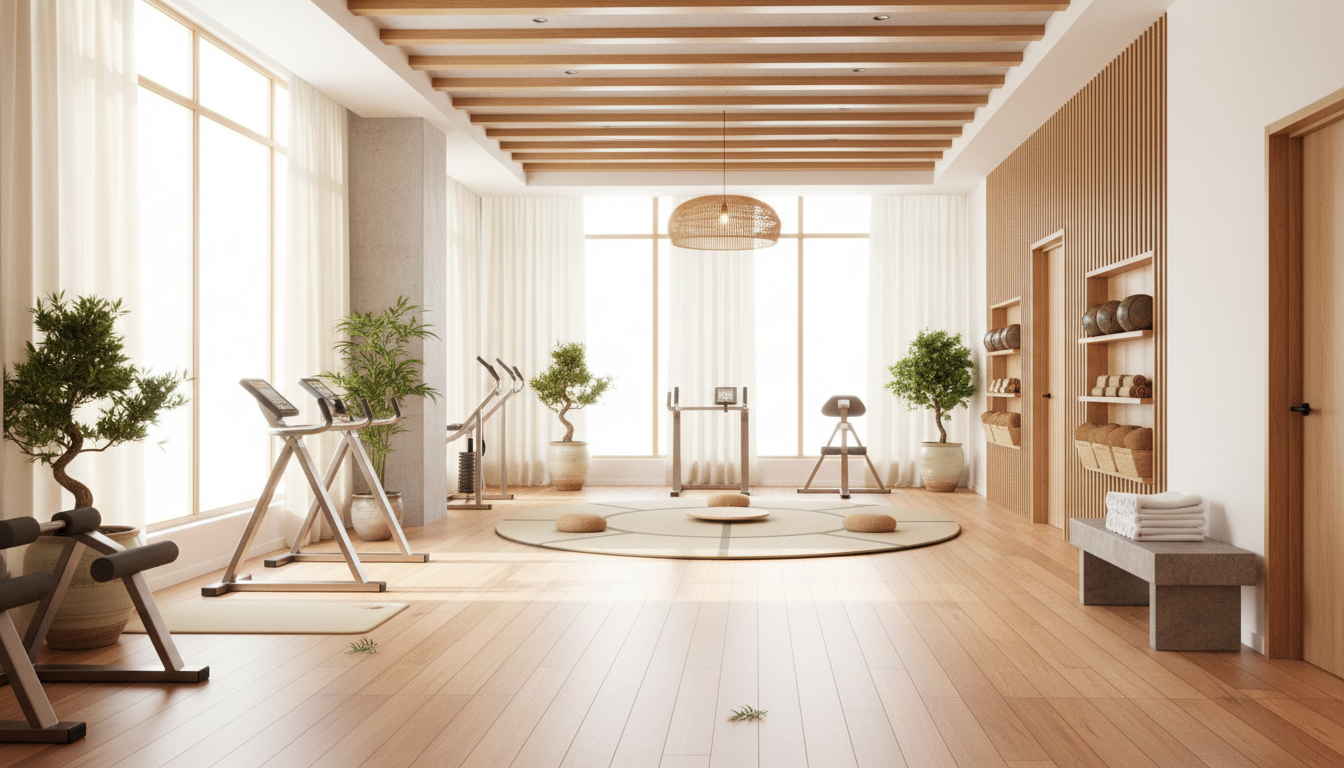 女性専用ジムの明るい雰囲気