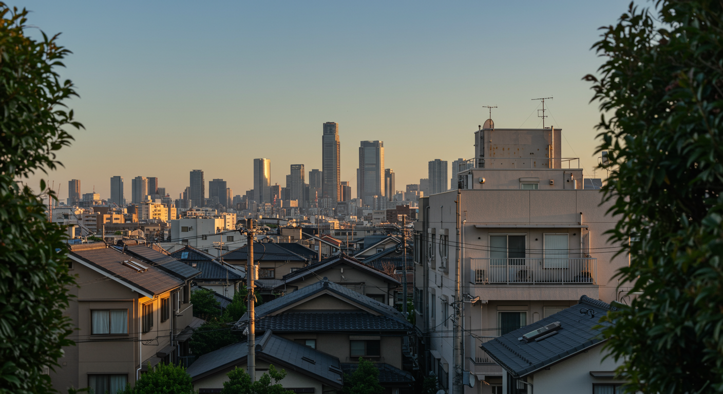 麻布狸穴町から見える虎ノ門・麻布台プロジェクトの風景
