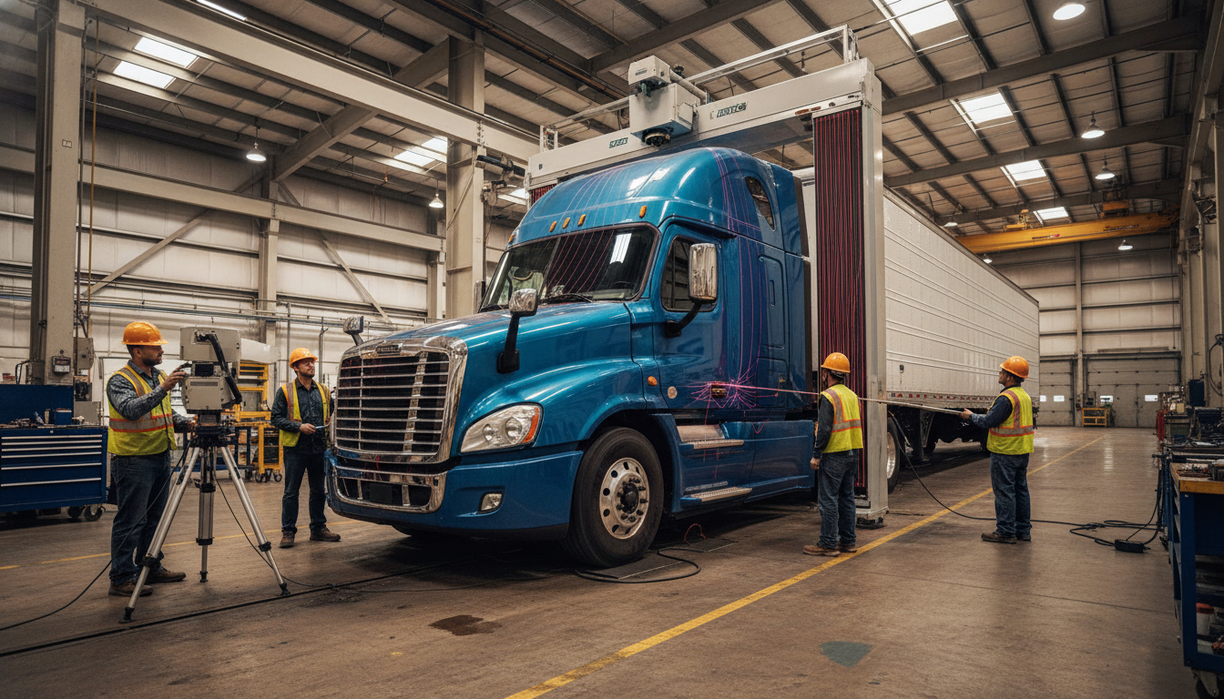 車両諸元を測定するイメージ