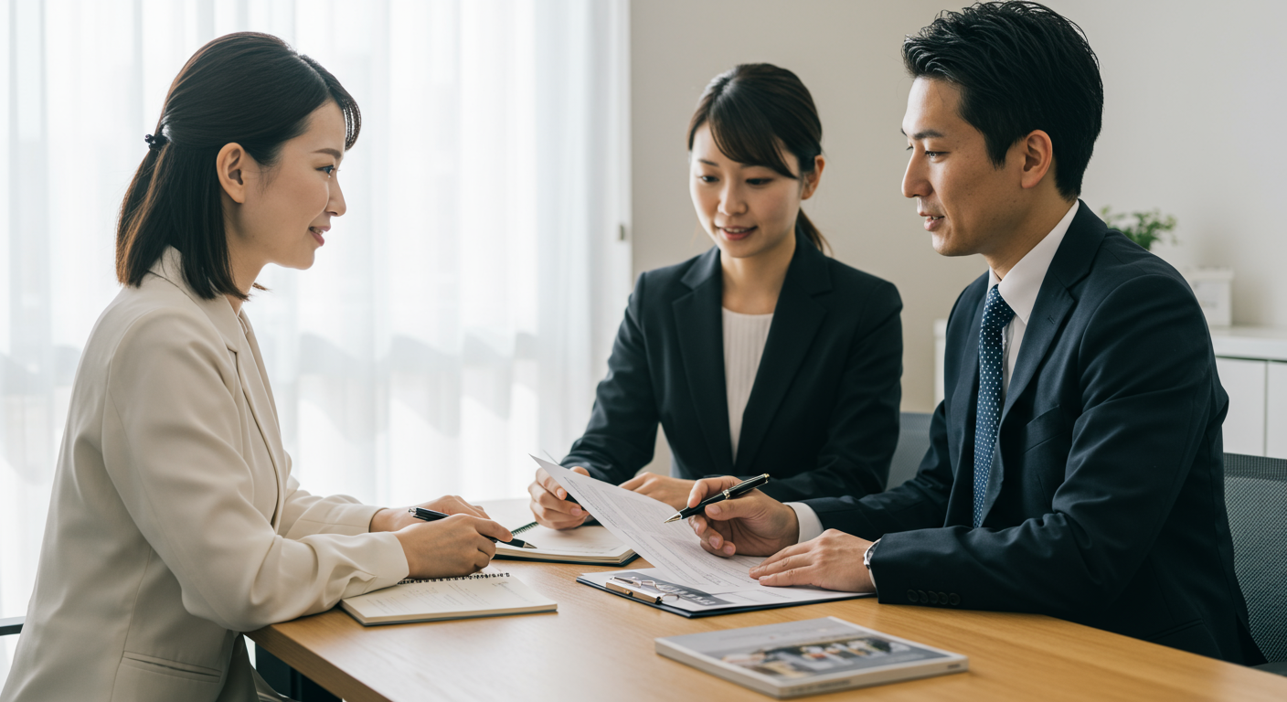 不動産契約の様子