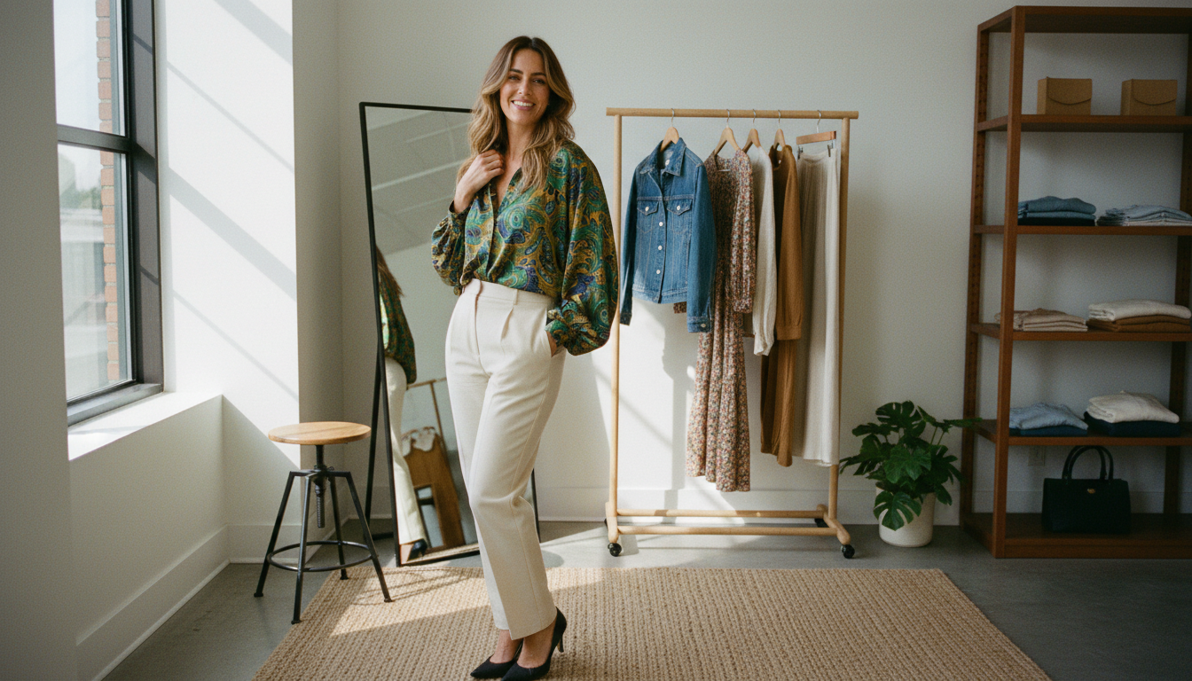 自分らしいファッションを楽しむ女性