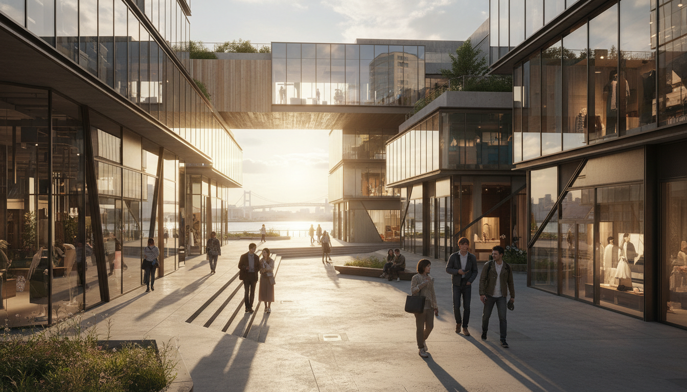 晴海トリトンスクエアの商業施設とショッピングエリア