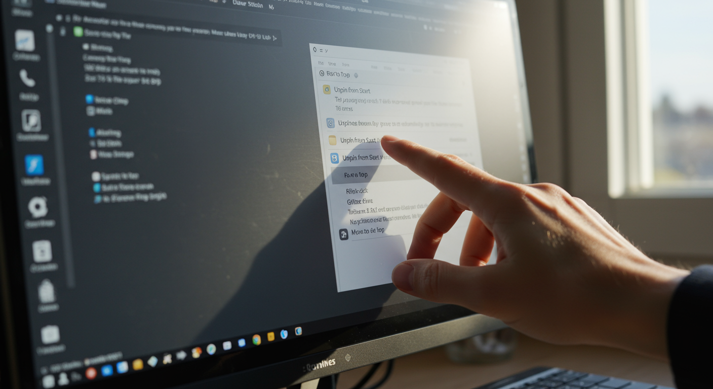 Windows 11でアプリをピン留めする操作画面