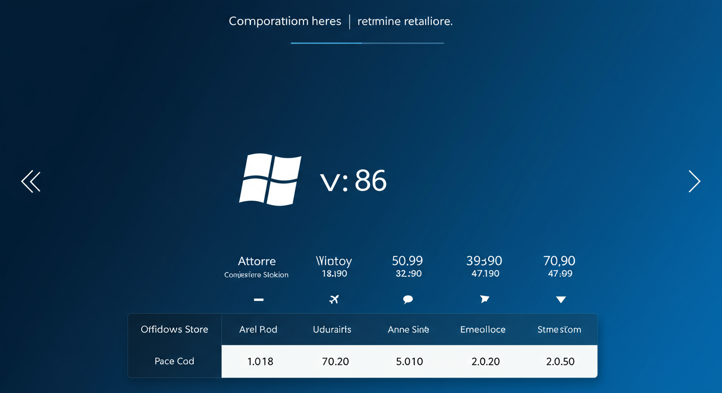 Windows公式ストアと通販サイトの価格比較表