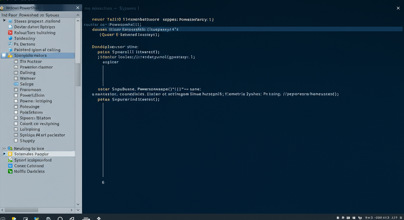 Windows 11のPowerShellインターフェース画面