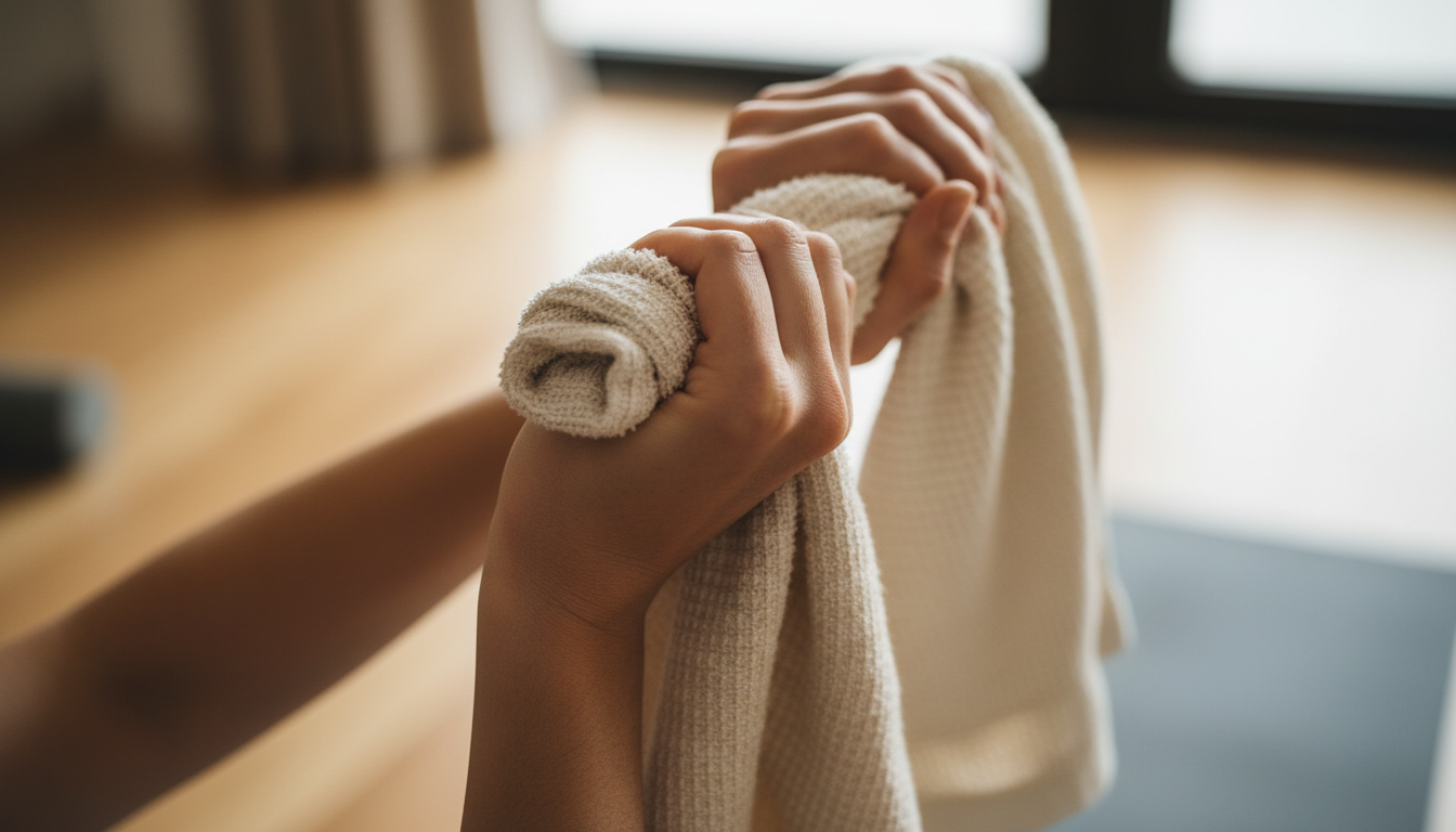 タオルを使った五十肩の運動