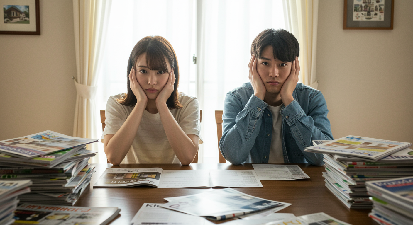 家づくりの情報収集に悩む夫婦