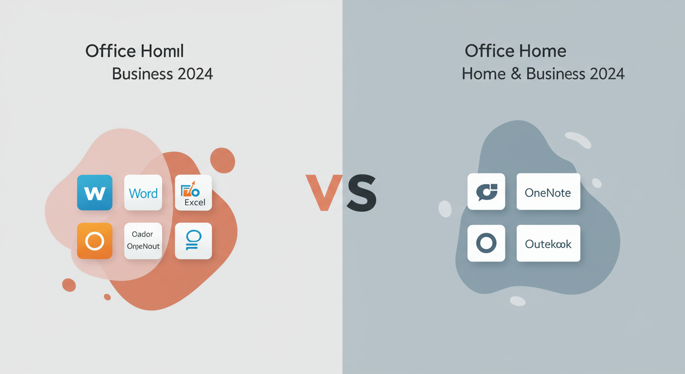 Office Home 2024とOffice Home & Business 2024の機能比較