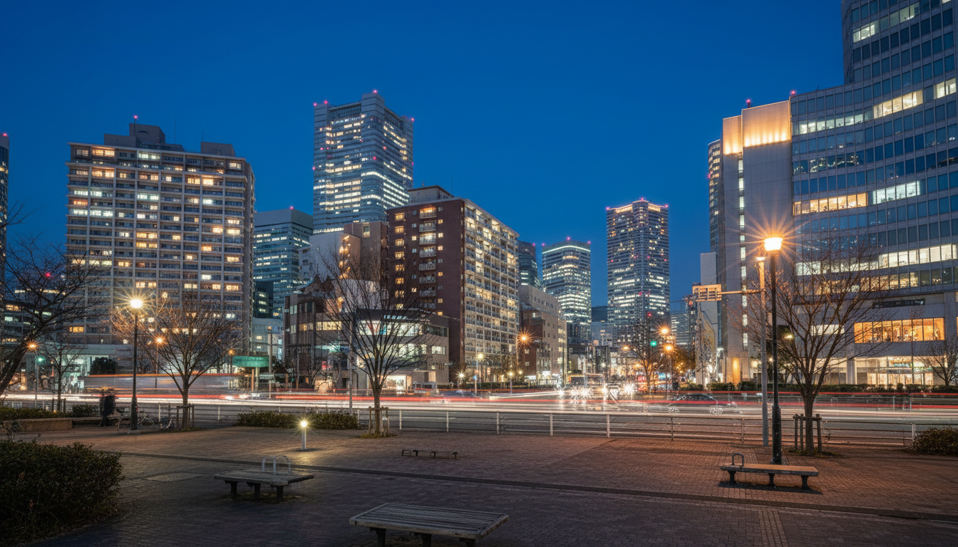 東新橋エリアの夜景と汐留のイルミネーション