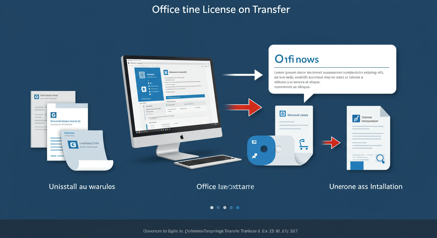 Officeライセンス譲渡の正しい手順を示す画像