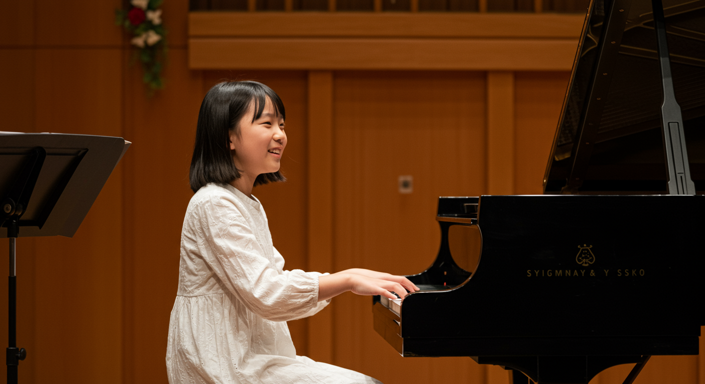 自信を持って演奏する子どもの様子