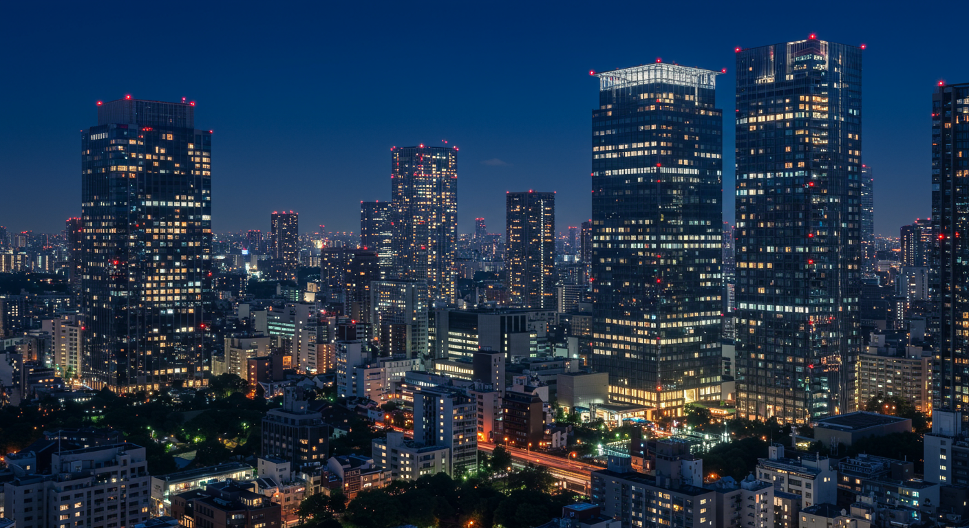 赤坂の夜景と高層ビル