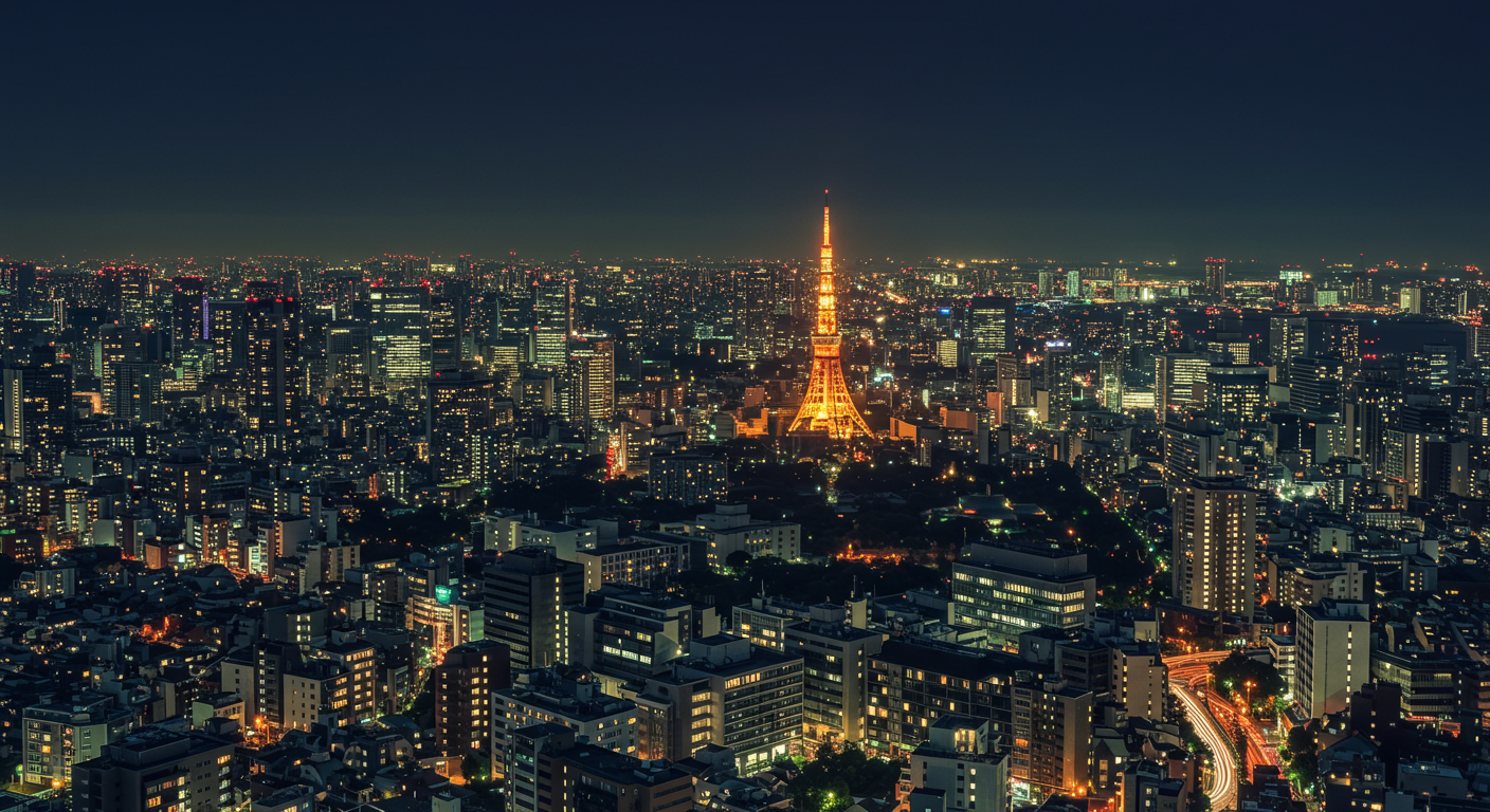 赤坂の夜景と都市風景