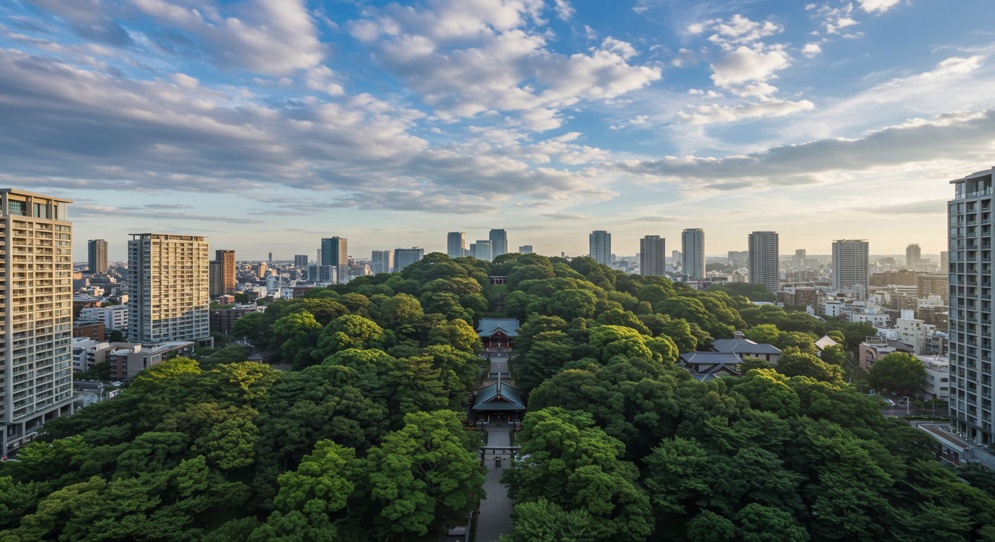 港区愛宕の高級住宅街の風景