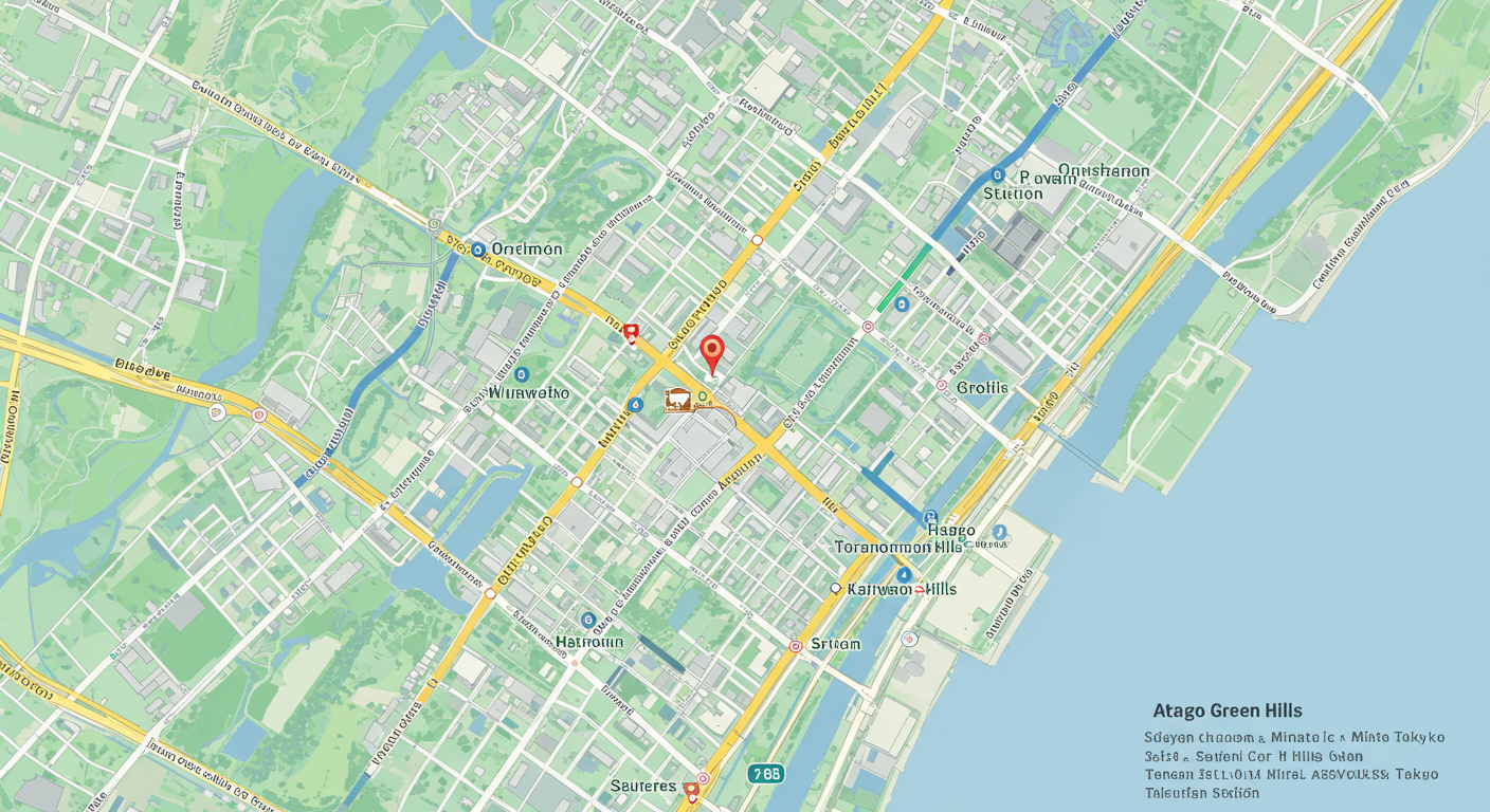愛宕エリアの地図と主要駅へのアクセス