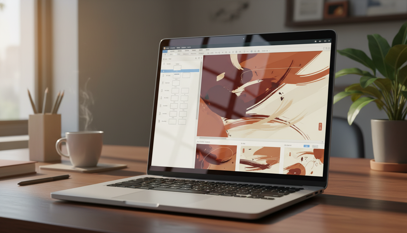 PowerPoint目次スライド作成画面のアウトライン表示