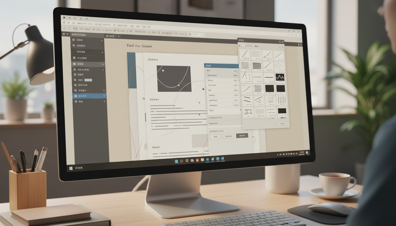 Office目次デザインカスタマイズ画面のフォント設定
