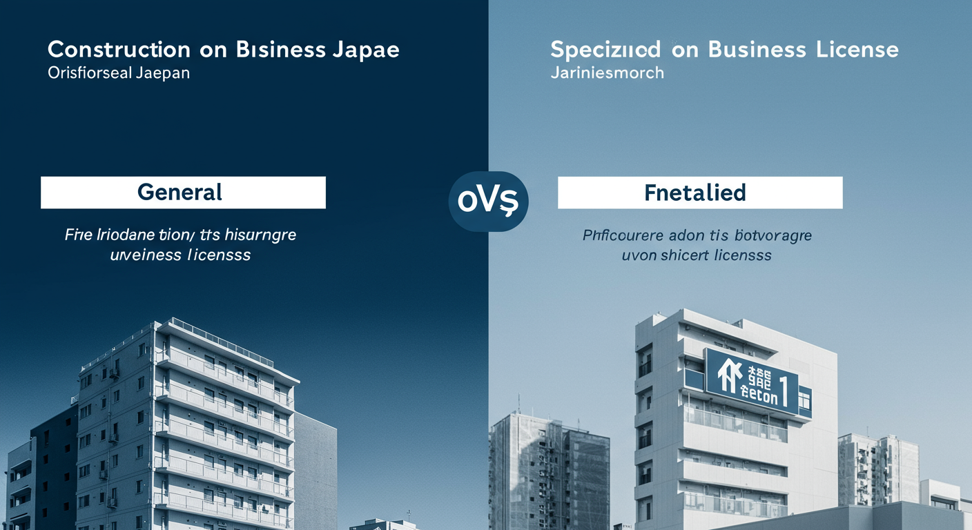 特定建設業と一般建設業の違いを示す図表