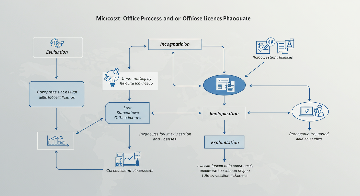 法人向けOfficeライセンス購入の流れを示す図