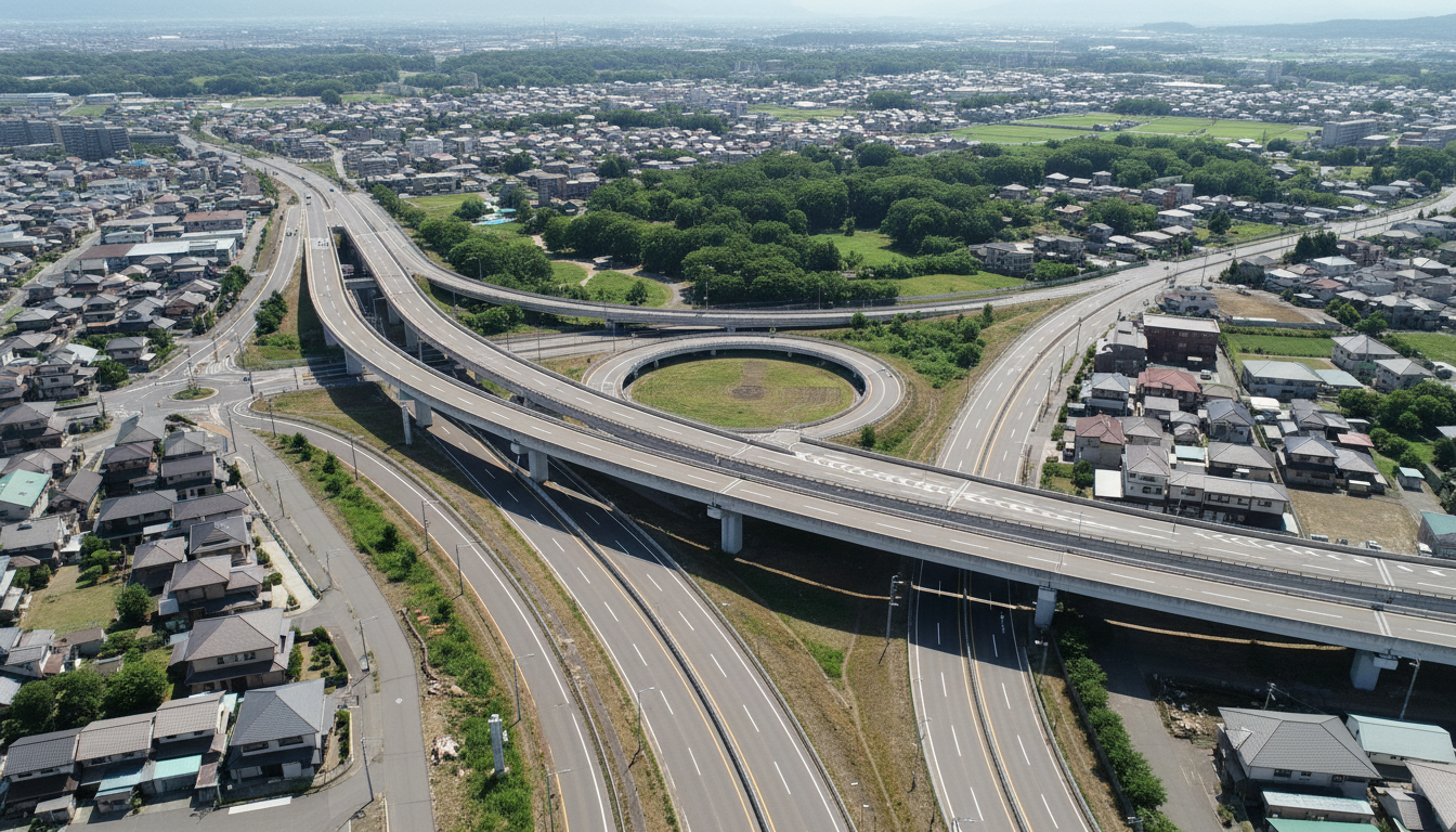 重さ指定道路と一般道の制限値の違いを示す道路イメージ