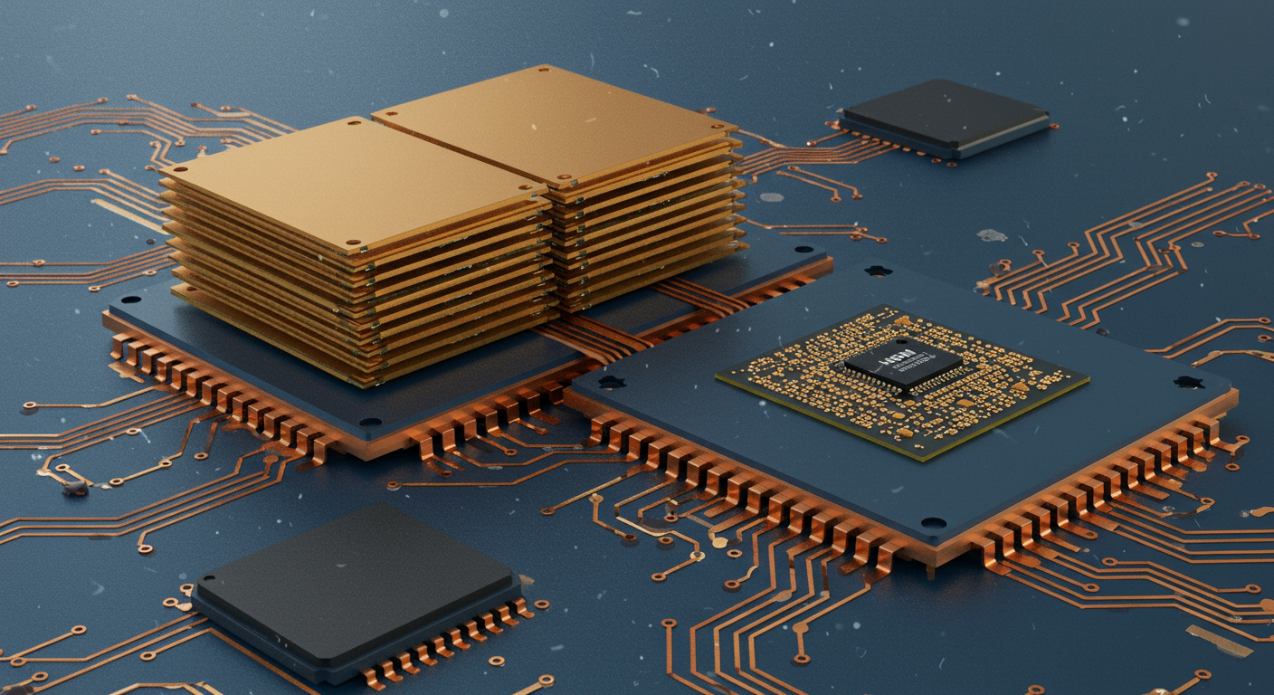 HBMとAIチップの接続構造