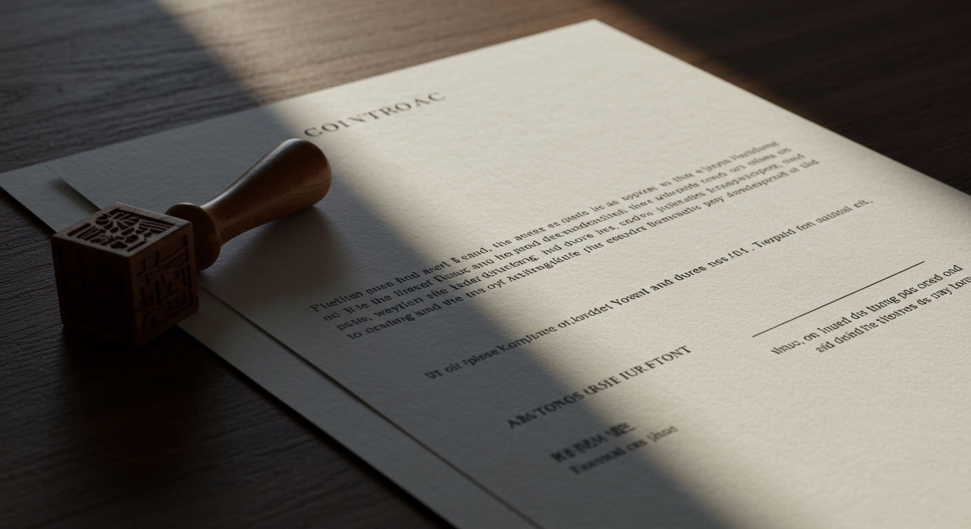 行政書士との顧問契約書と印鑑