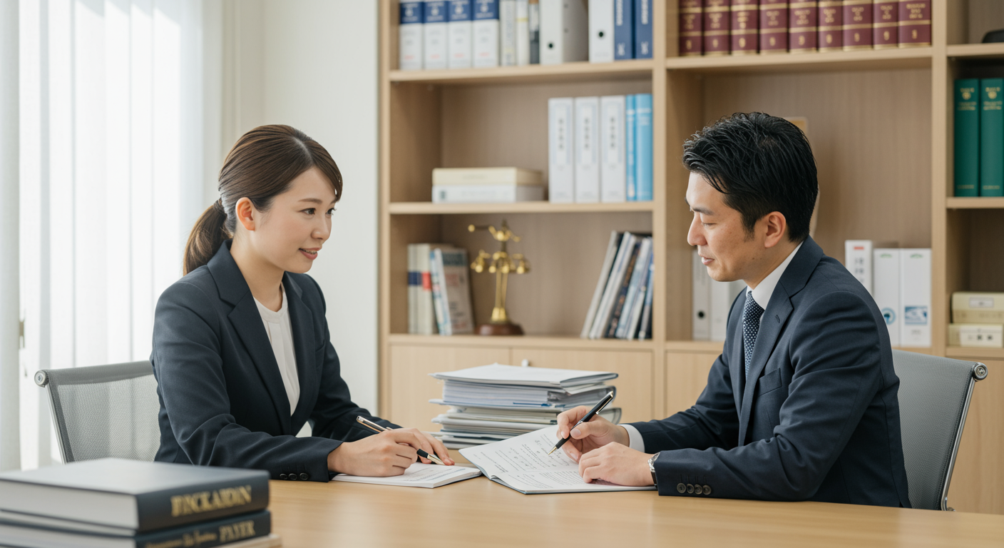 行政書士との相談風景