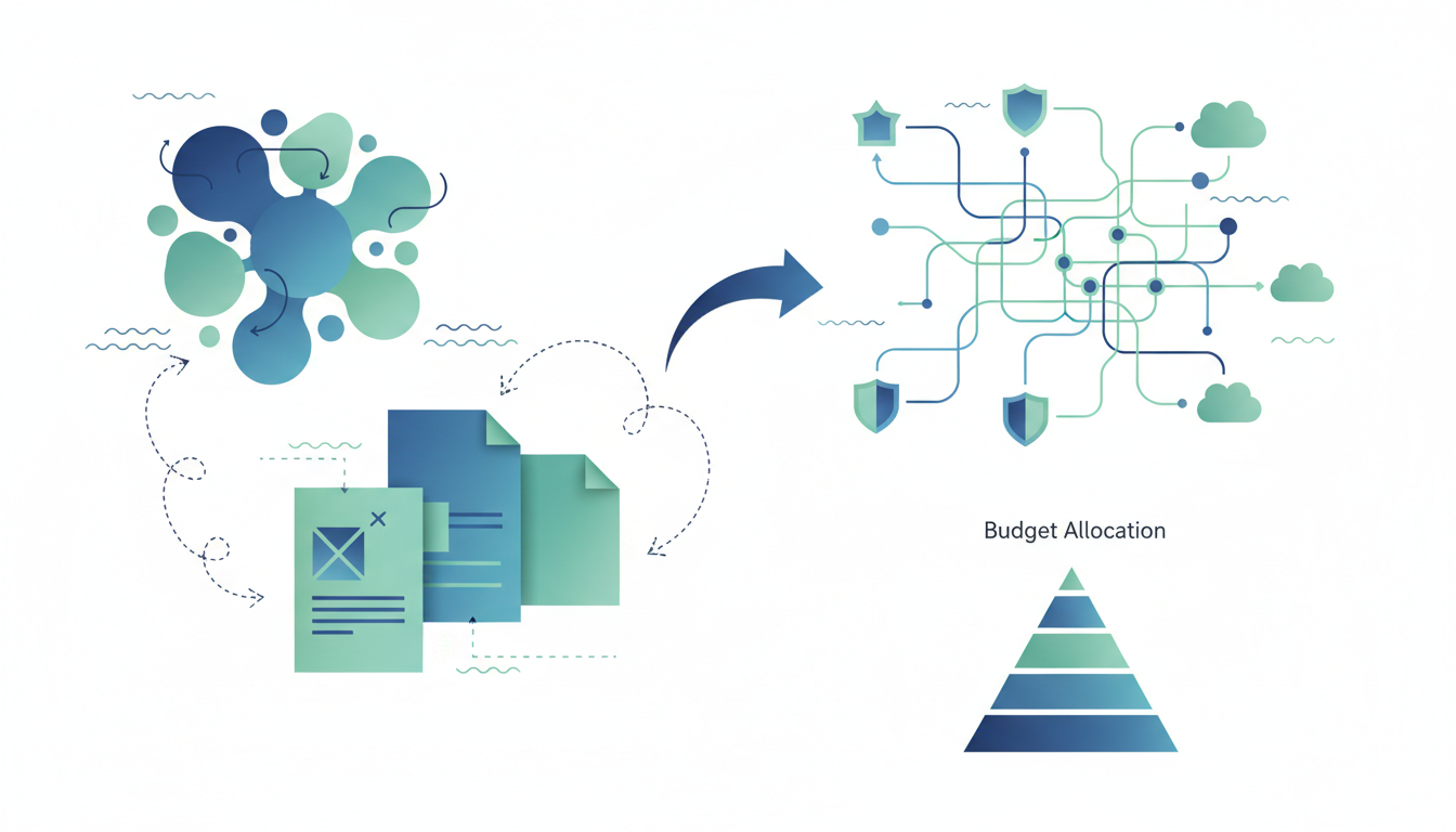 SEO予算配分と体制構築のイメージ図
