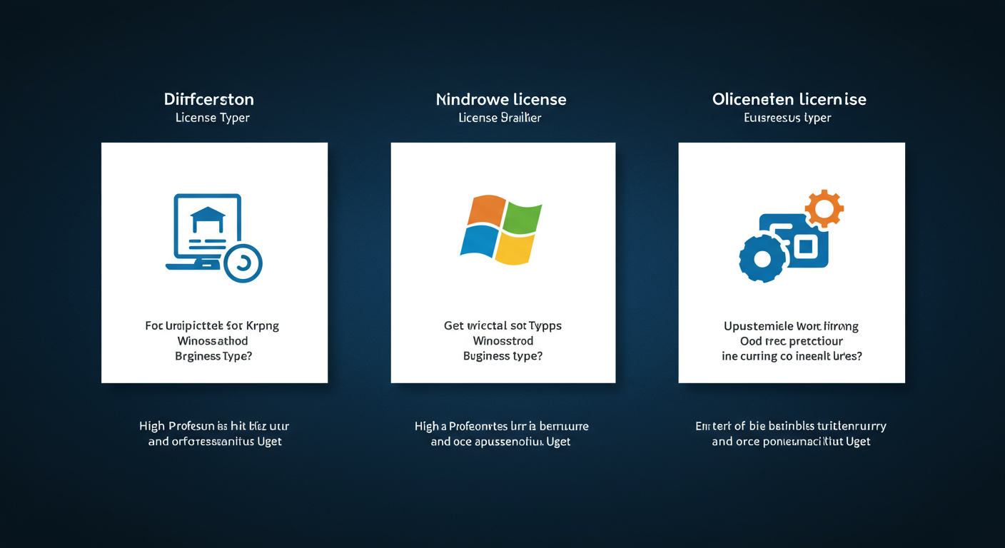法人向けWindows正規ライセンスの種類比較表