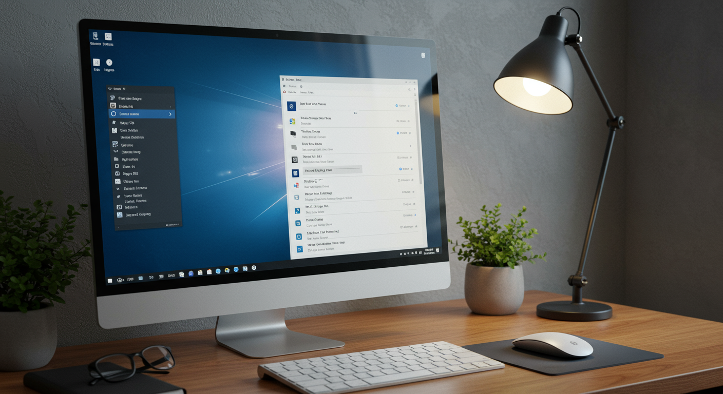 Windows 11のデスクトップと設定画面