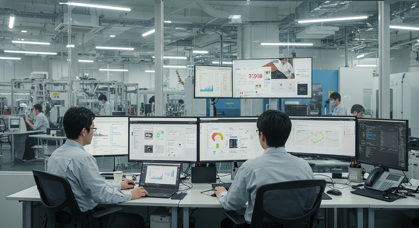製造業でのMicrosoft Teams活用風景
