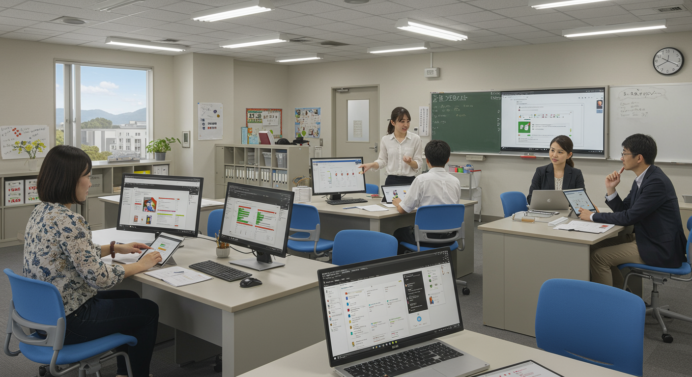 教育現場でのMicrosoft 365活用風景