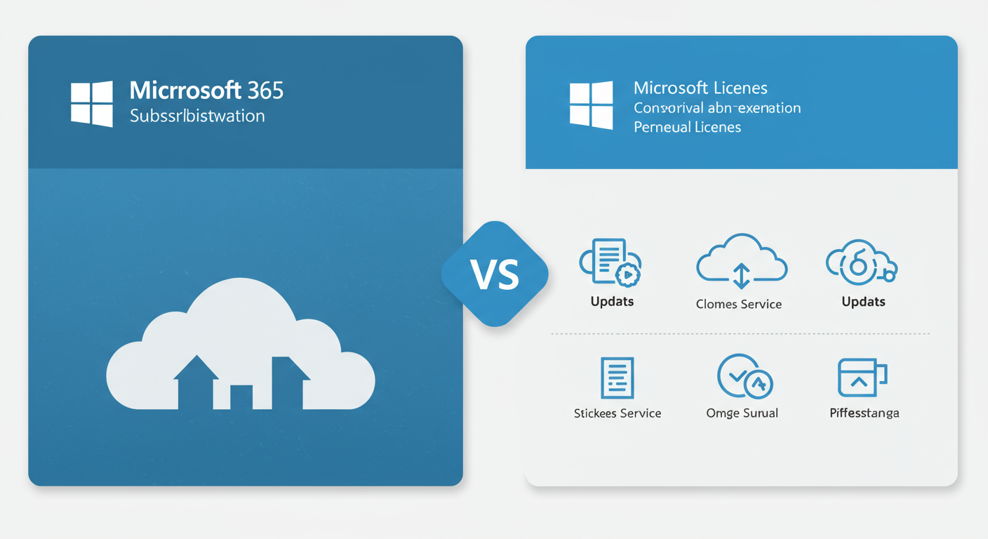Microsoft 365と永続ライセンスの比較