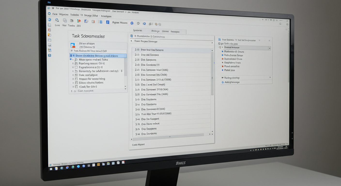 Windows 11のタスクスケジューラの基本画面構成