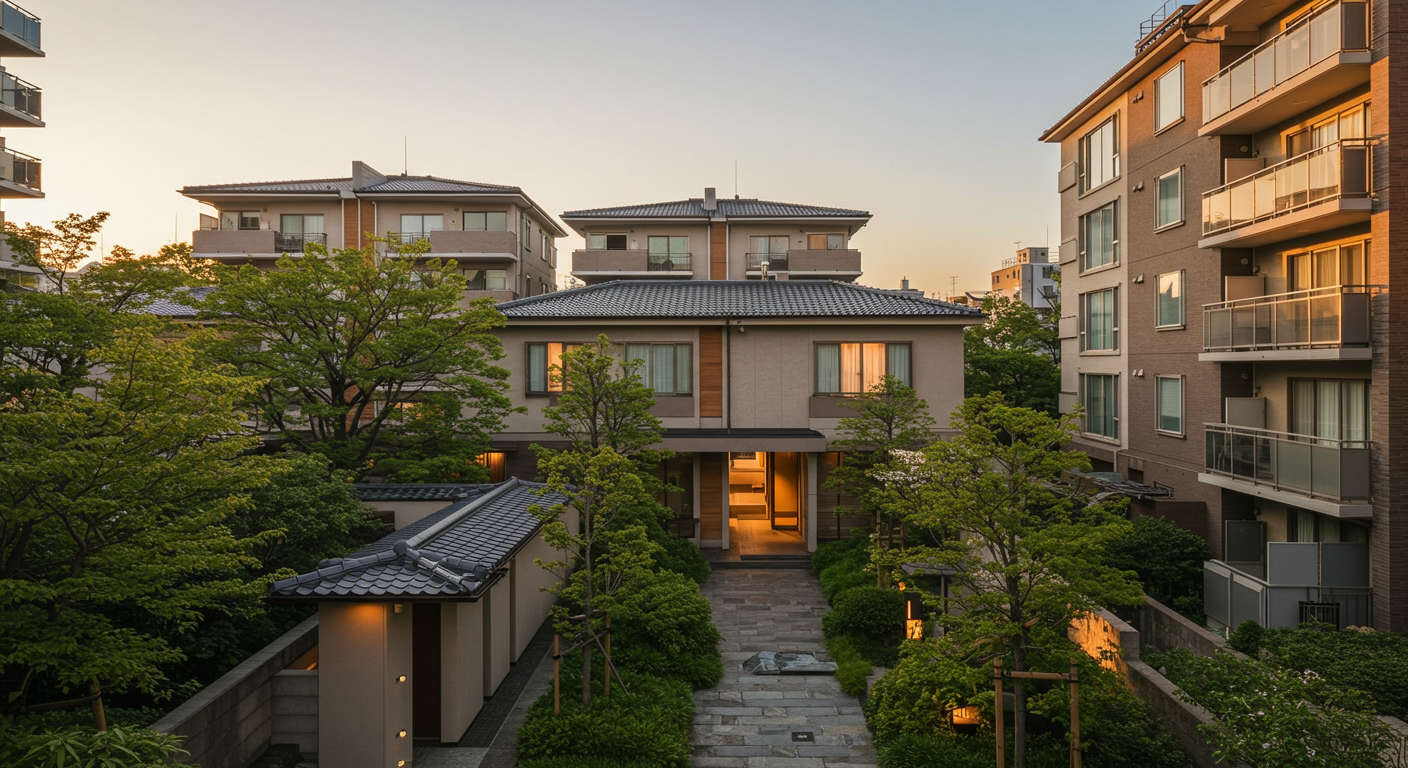 麻布狸穴町の高級住宅街の風景