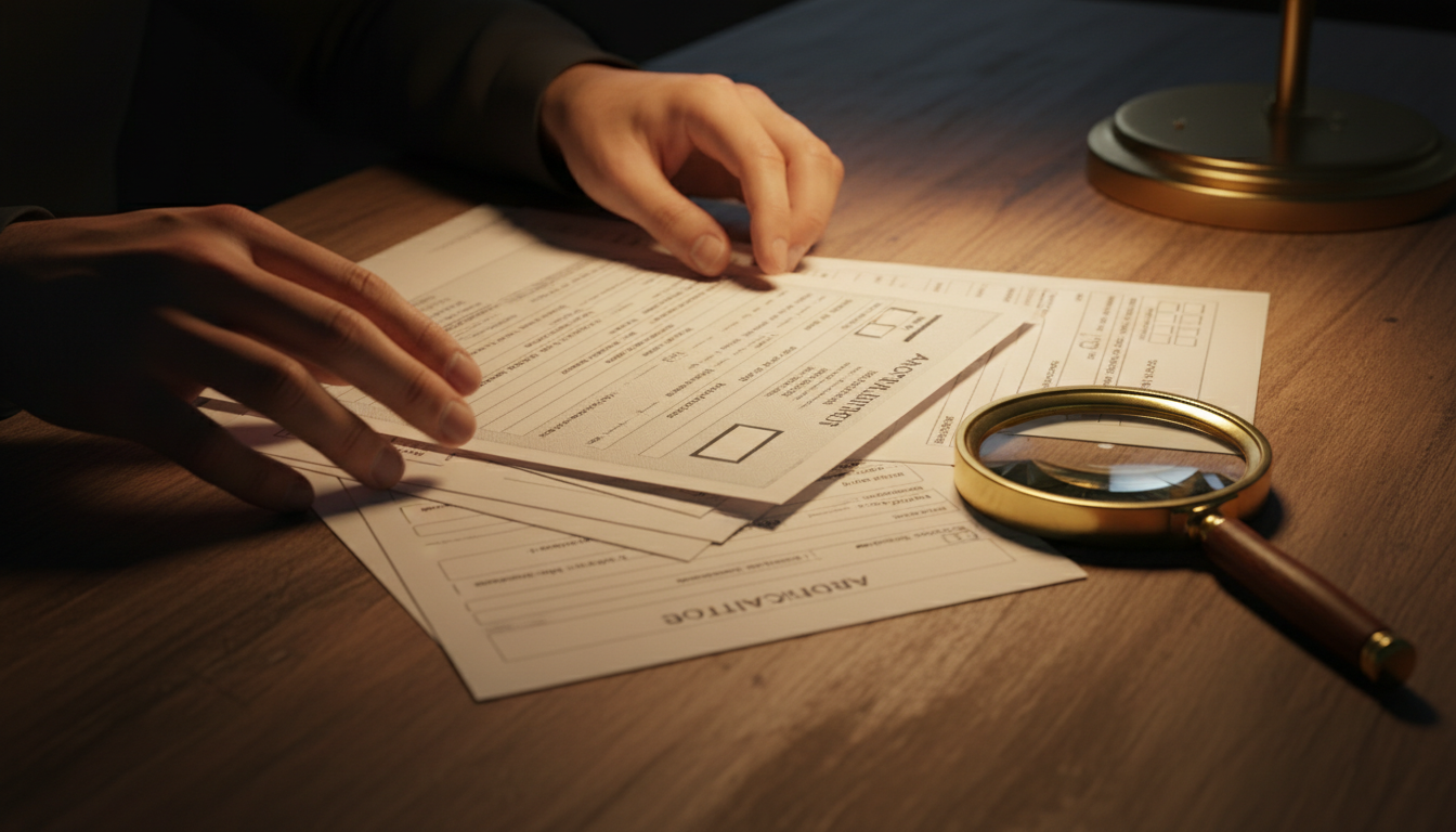 特殊車両許可申請の失敗を防ぐための書類確認作業イメージ