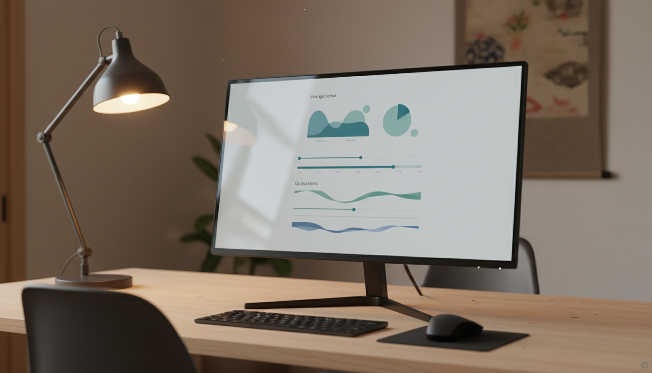 Windows 11のディスククォータ設定画面を表示したPC環境