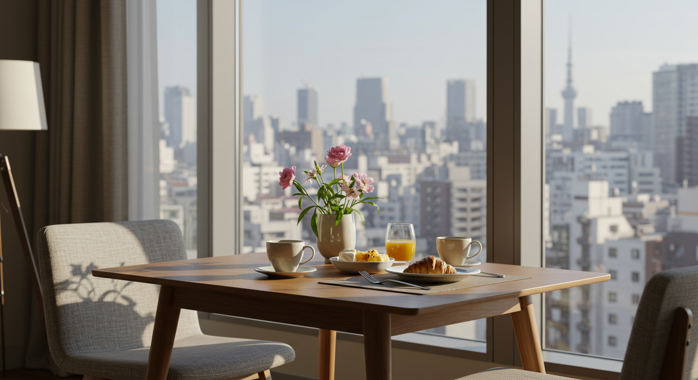 麻布十番の高級賃貸で過ごす洗練された朝の風景