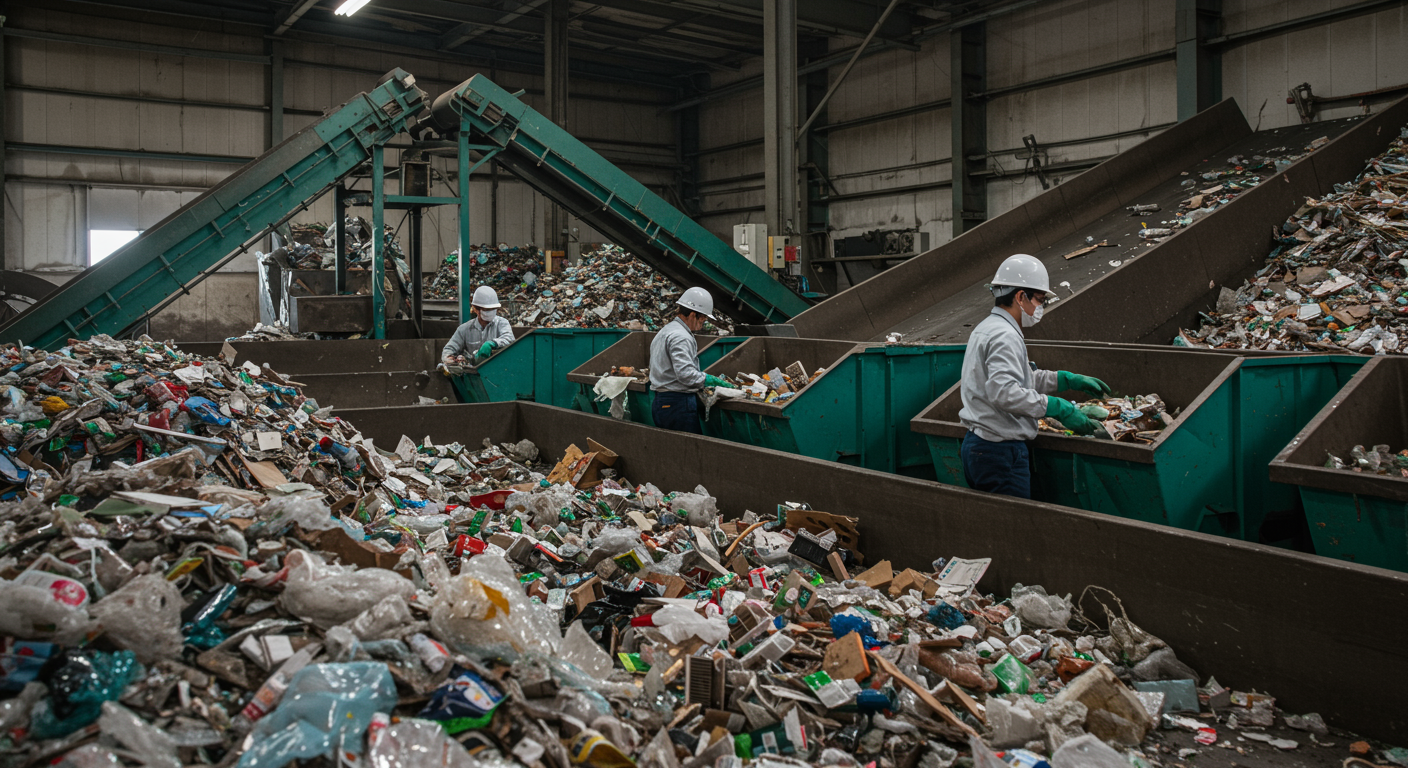 産業廃棄物の分別作業