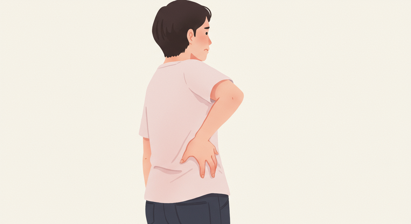 腰痛に悩む人のイラスト