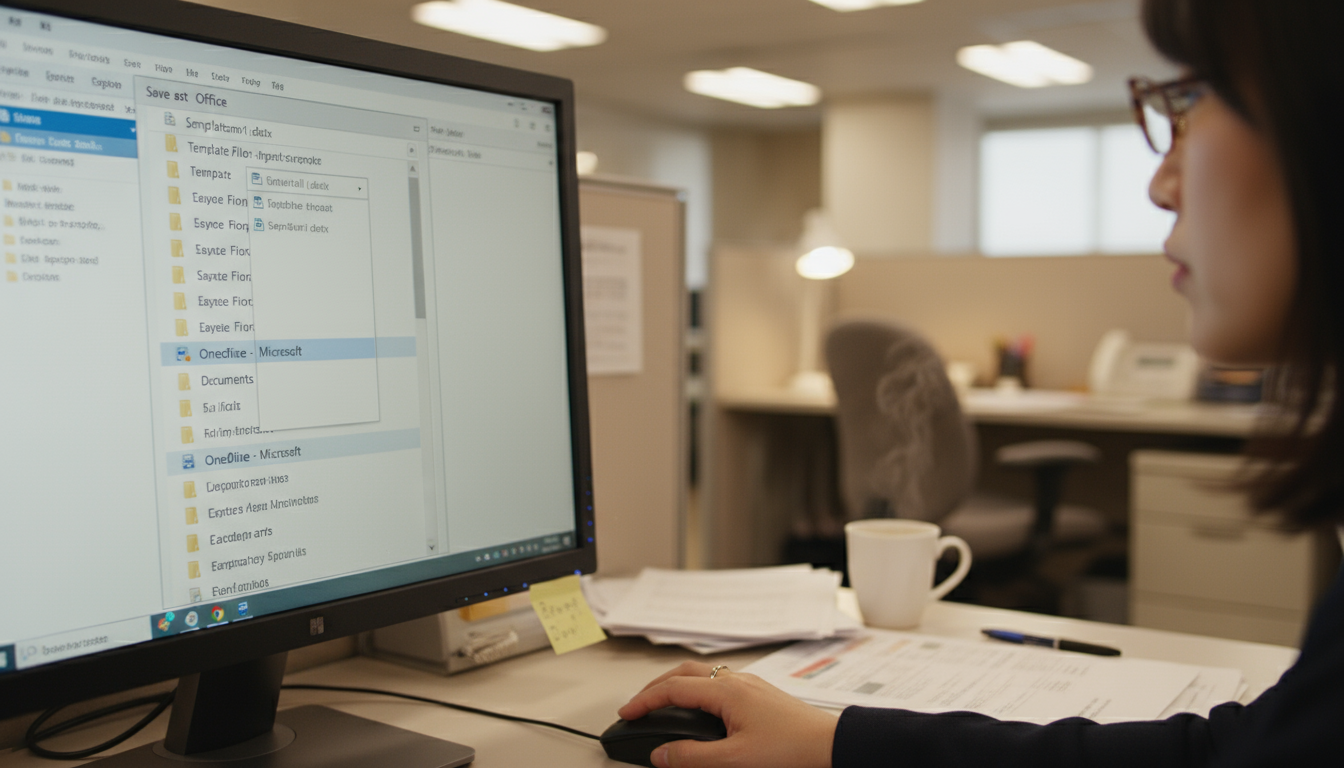 Officeテンプレートの保存ダイアログ画面