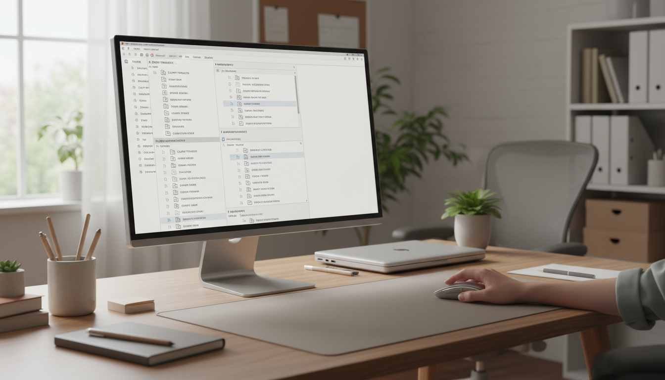 Officeテンプレートの整理とフォルダ管理画面