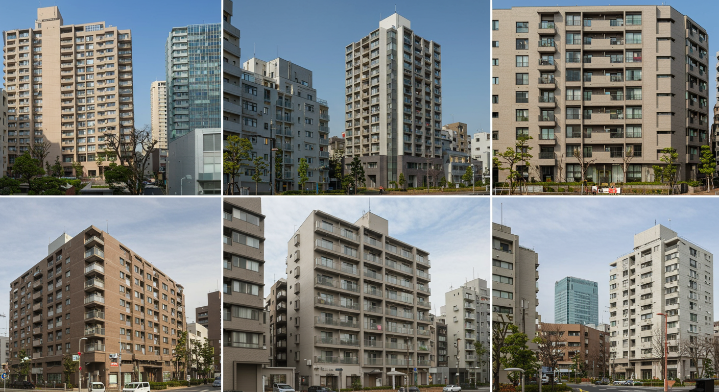 港区内の様々なタイプの賃貸マンション