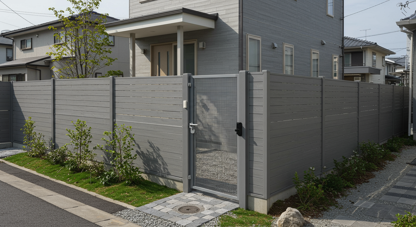 ペットの脱走防止に適した高さと構造のフェンス設計例