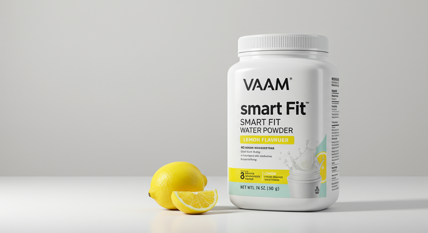 VAMMスマートフィットウォーターパウダーのパッケージと成分表示
